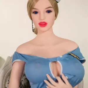 Sexy blonde riesige Titten Liebespuppe